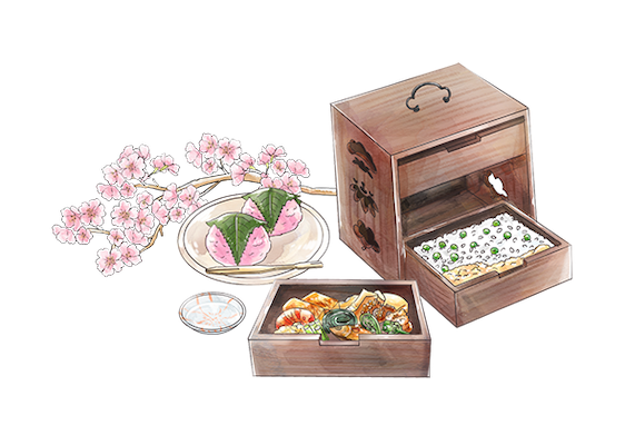 和食 - 年中行事 -：4月 - お花見弁当、桜餅 [ Japan Culture Project ]